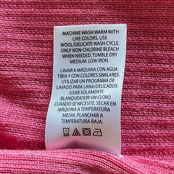 Terra & Sky Open Front Knit Ruffle Cardigan Women’s 0X (14W) Pink Casual Kimono - Picture 15 of 15